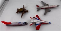 Vintage metal toy planes