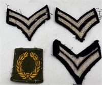 Vintage military patches and ribbbons