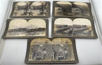 Five Stereoscope cards