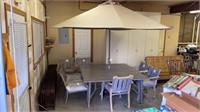 New 10 pc Sunbrella Patio Set Table 64in wide