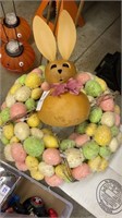 Rabbit Gord and Easter egg wreath