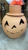 Halloween Hewell Pottery Terra Cotta Pumpkin w/