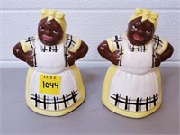 Vintage Black Americana Yellow Mammy S&P Shakers