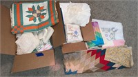 Quilt, unfinished quilts, material, embroidered