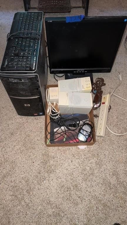 Computer , Monitor : JC199D , speakers , keyboard