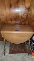 Oval wood table - 32”W x 47” L