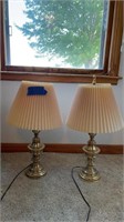 25” matching brass colored lamps