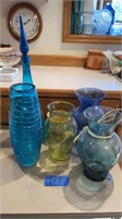 Glass vases, decorative glass