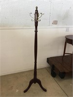 Very nice coat rack with brass finial