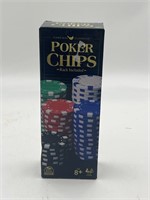 100-Piece Colored Poker Chips Set  for Families an