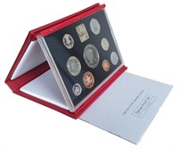 1999 UK Deluxe Mint Proof Set, 9 Coins in Original