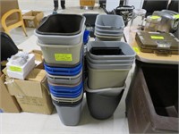 LOT OF SMALL TRASH CANS