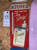 CHESTERFIELD PRESSED METALTHERMOMETER APPROX 6 IN