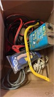 New jumper cables  belts, saw,  2 cycle engine oil