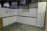 Arcadia White kitchen cabinet set - 15 pieces
