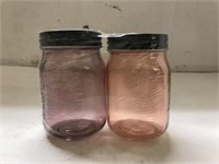 Coloured 2 Pc Mason Jars Set