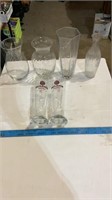 Paulaner weibbier glass cups, various decorative
