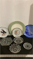 Collectable plates with glassware
