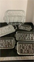 Sandwich plates, metal holder, candy dish and