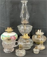 Group Vintage Oil Lamps / Oil Lamp Bases