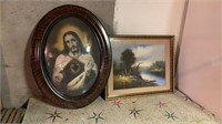 Jesus painting and River painting