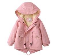 ($68) ZCLA Girls Winter Coat Fur Hooded, 3-4 years