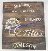 Wooden Alcohol Related Sign (23 x 19)