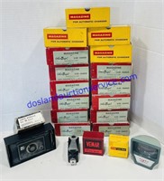 Camera Lot- Jiffy Kodak, Slide Changer Magazines,