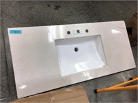 49x22in Countertop w/ Sink (CHIPPED CORNER)