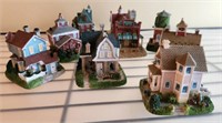 GROUP OF MINIATURE VILLAGE HOUSES