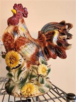 CRACKLE WARE ROOSTER 16IN