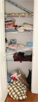 CONTENTS OF LINEN CLOSET IN HALL