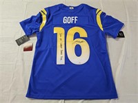 Autographed Jared Goff Football Jersey