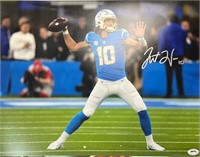 Chargers Justin Herbert Signed 11x14 with COA