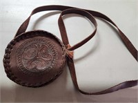 Vintage Leather Circle Purse