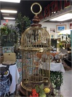 Large brass bird cage