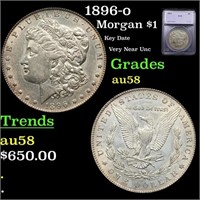 1896-o Morgan Dollar 1 Grades au58 By SEGS