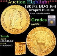 ***Auction Highlight*** 1803/2 Draped Bust Gold Ha