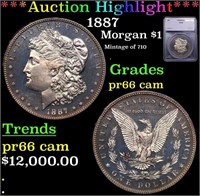 Proof ***Auction Highlight*** 1887 Morgan Dollar 1
