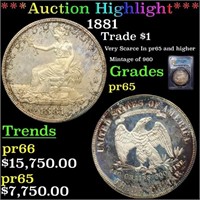 Proof ***Auction Highlight*** PCGS 1881 Trade Doll