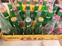 Vintage 1920's Celo Soda Crate w/ Various Bottles