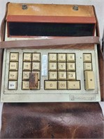 Monroe JD 30 Calculator in Leather Case