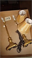 (2) Candlestick Electric Lamps w/Shades