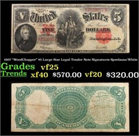 1907 "WoodChopper" $5 Large Size Legal Tender Note
