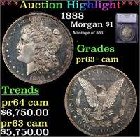 Proof ***Auction Highlight*** 1888 Morgan Dollar 1
