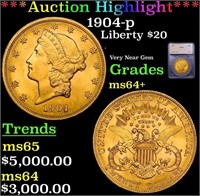 ***Auction Highlight*** 1904-p Gold Liberty Double