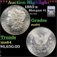***Auction Highlight*** 1883-s Morgan Dollar 1 Gra