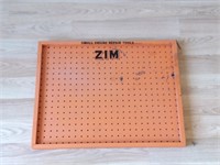 Vintage Zim Brand Pegboard for tools
