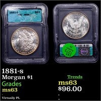 1881-s Morgan Dollar 1 Graded ms63 By ICG
