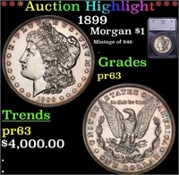 Proof ***Auction Highlight*** 1899 Morgan Dollar 1